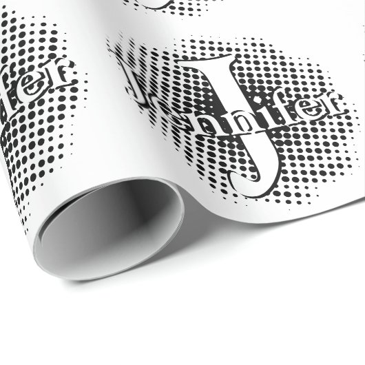 Initialbuchstaben und Name benutzerdefinierten Geschenkpapier (Rolleneckpunkt)