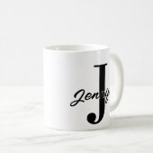 Initialbuchstaben und Name benutzerdefinierten Kaffeetasse (VorderseiteRechts)
