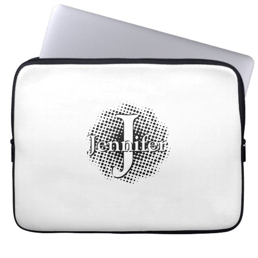 Initialbuchstaben und Name benutzerdefinierten Laptopschutzhülle (Vorderseite)