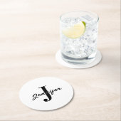 Initialbuchstaben und Name benutzerdefinierten Runder Pappuntersetzer (Vor Ort)