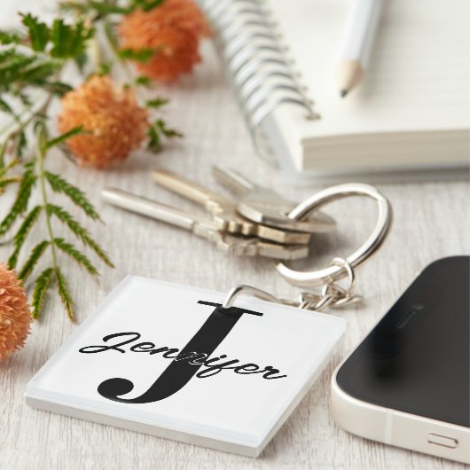 Initialbuchstaben und Name benutzerdefinierten Schlüsselanhänger (Vorderseite rechts)