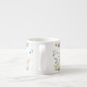 Initiale, Aquarell 1600er Blumenkunst 6oz Espressotasse (Rückseite)