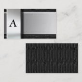 Initiale auf Metallkohlenstoff-Faser-Visitenkarten Visitenkarte (Vorne/Hinten)