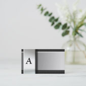 Initiale auf Metallkohlenstoff-Faser-Visitenkarten Visitenkarte (Stehend Vorderseite)