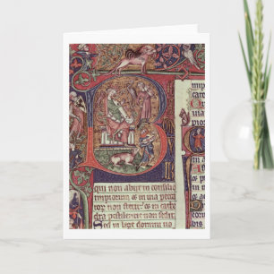 Initiale "B" Mms 9961-2 Historiated vom Peterb