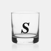 Initiale benutzerdefinierte moderne Monogramm Whiskyglas (Vorderseite)