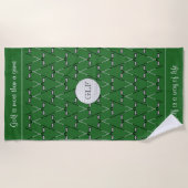 Initiale benutzerdefinierter Text gemustert grün Strandtuch (Vorderseite)