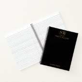 Initiale Berufliche Black-Gold-Monogramm Notizblock (Innenseite)