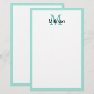 Initiale Bezeichnung des Monogrammes Seaglass Sea  Briefpapier