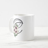 Initiale C, Vintage Clematis Kaffeetasse (Vorderseite Links)