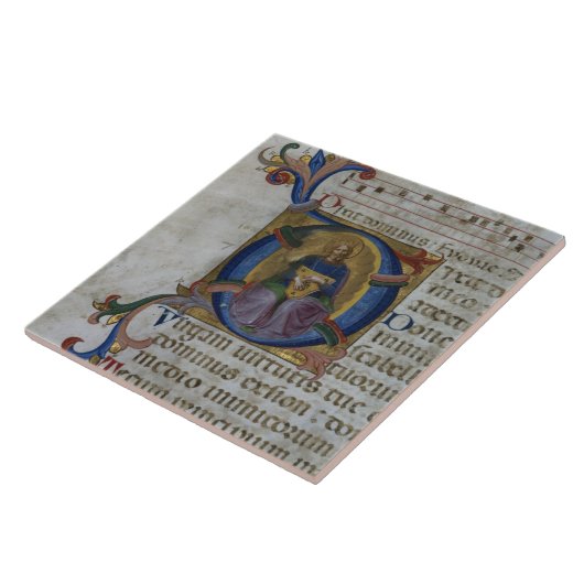 Initiale "D" Frau 531 f.169v Historiated Ki Fliese (Seite)