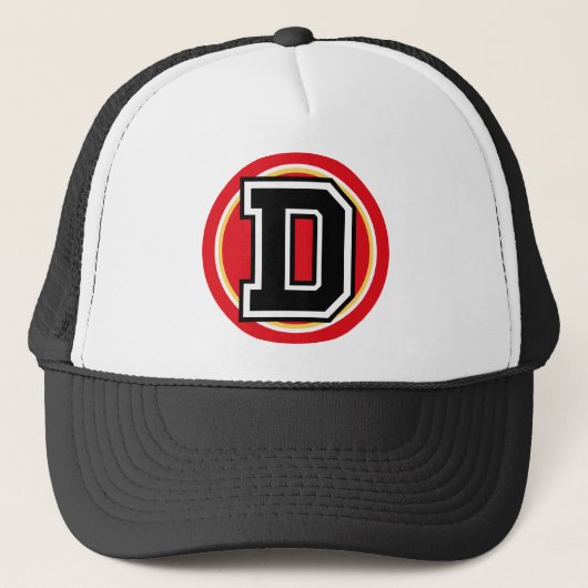 Initiale des Buchstaben "D" Truckerkappe (Vorderseite)
