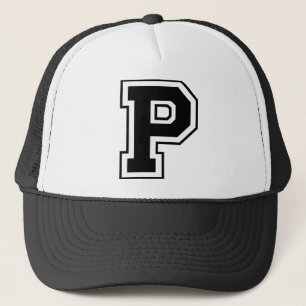 Initiale des Monogramm-"P" Truckerkappe