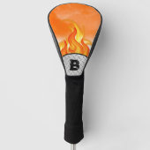 Initiale Flammen und Metal-Monogramm Golf Headcover (Vorderseite)