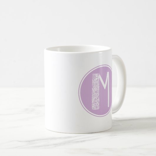 Initiale florale Monogramm Kaffeetasse (VorderseiteRechts)