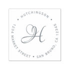 Initiale Fuchsia Monogram Script-Rücksendeadresse