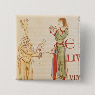 Initiale "H" in Form von zwei Zauberer Button