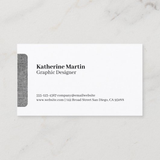 Initiale | Hintergrund der grauen Textur Visitenkarte (Rückseite)