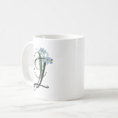 Initiale I, Vintage-Iris-Kaffeetasse Kaffeetasse (Vorderseite Links)