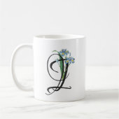 Initiale I, Vintage-Iris-Kaffeetasse Kaffeetasse (Links)