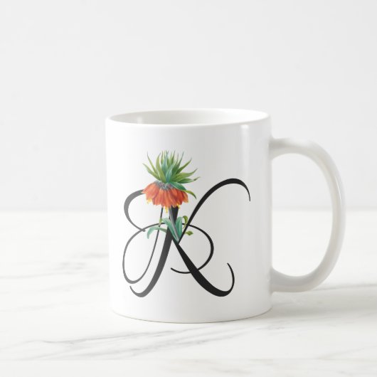 Initiale K, Vintage-Kaiserskrone-Kaffeetasse Kaffeetasse (Rechts)