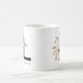 Initiale "L" Alphabet-Tassen-Monogramm Boho Kaffeetasse (Mittel)