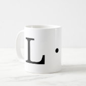 Initiale L Classic Tasse Monogramm, 11 oz (Vorderseite Links)