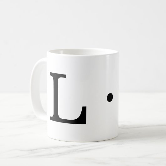 Initiale L Classic Tasse Monogramm, 11 oz (Vorderseite Links)