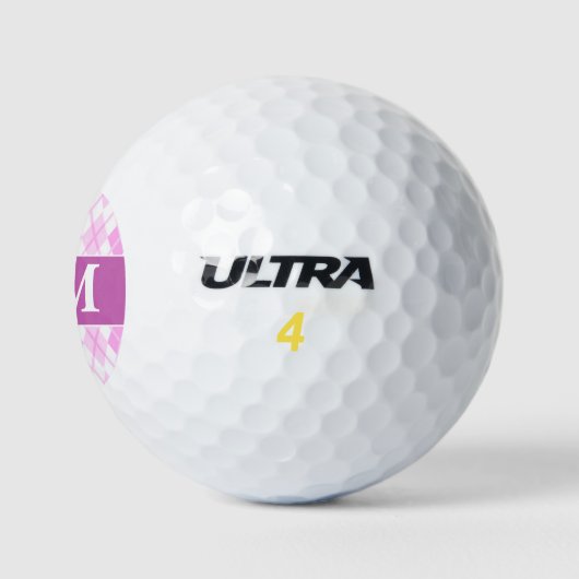 Initiale lila und weiße Monogramm Golfball (Logo)