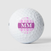 Initiale lila und weiße Monogramm Golfball (Vorderseite)