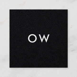 Initiale moderne Minimalistisch Square Monogram Quadratische Visitenkarte