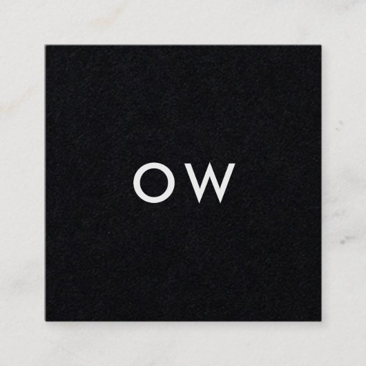 Initiale moderne Minimalistisch Square Monogram Quadratische Visitenkarte (Vorderseite)