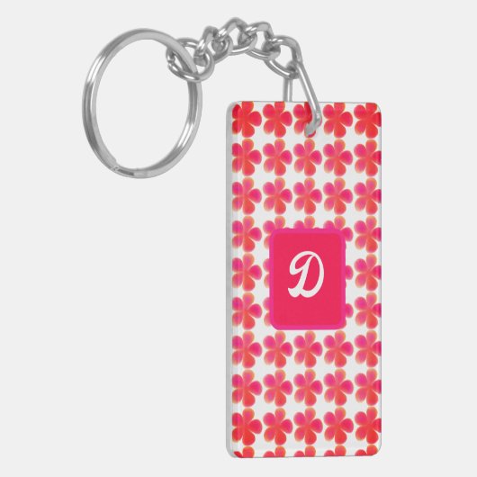 initiale monogramm botanische niedlich-florale Bru Schlüsselanhänger (Vorderseite links)