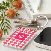 initiale monogramm botanische niedlich-florale Bru Schlüsselanhänger (Vorderseite rechts)