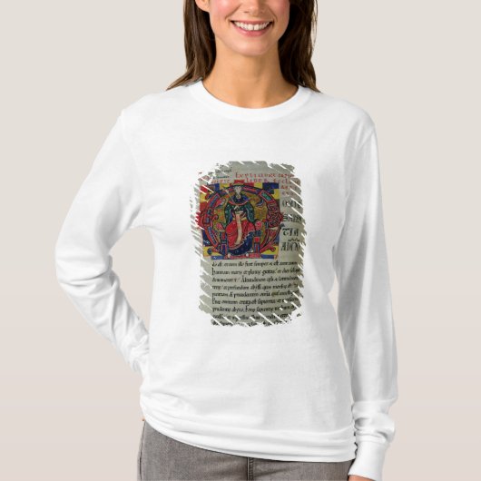 Initiale "O" Frau 2 fol.8 Historiated eine Feige T-Shirt (Vorderseite)