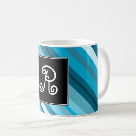 Initiale + Ozean-Inspirierte Kaffeetasse (VorderseiteRechts)
