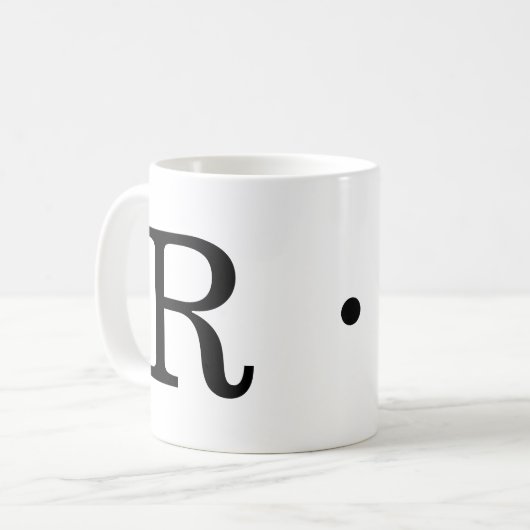 Initiale R Classic Tasse Monogramm, 11 oz (Vorderseite Links)