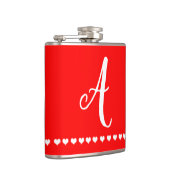 Initiale Rot-und Weißmonogramm Flachmann (Rechts)