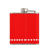 Initiale Rot-und Weißmonogramm Flachmann (Rückseite)