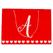 Initiale Rot-und Weißmonogramm Große Geschenktüte (Rückseite)