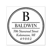 Initiale Rücksendeadresse des Circled Monogram Permastempel (Design)