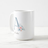 Initiale Tasse mit personalisiertem Namen mit Best (Vorderseite Links)