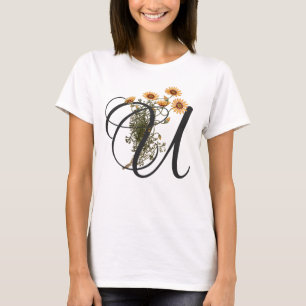 Initiale U, Vintage-Ursinia-T-Shirt T-Shirt