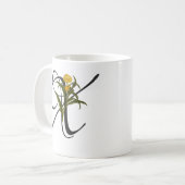 Initiale X, Xerochrysum bractea Kaffeetasse (Vorderseite Links)