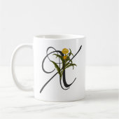 Initiale X, Xerochrysum bractea Kaffeetasse (Links)