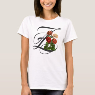 Initiale Z, Zinnien-T-Shirt T-Shirt