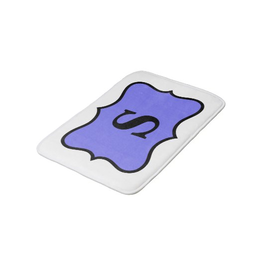 Initiale Zuhause zum Lila Lavendel Badematte (Schrägansicht)