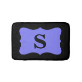 Initiale Zuhause zum Lila Schwarzen Lavendel Badematte (Vorderseite)