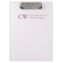 Initiale Zwischenablage mit Personalisiert rosa Mo