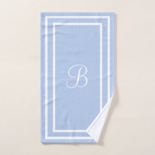 Initialed Baby Blue Handtuch Set (Handtuch)